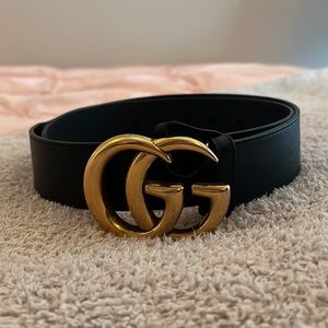 Black Gucci Belt - 1.5 inches thick
